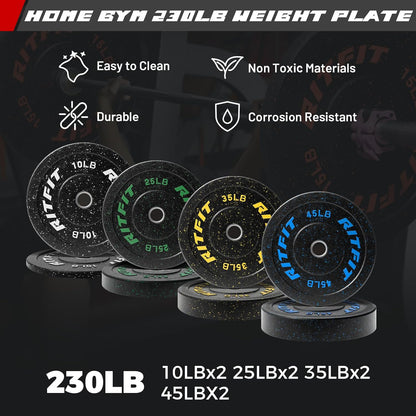 Multi-Function Garage & Home Gym Package Includes 1200LBS Power Cage PPC03/P3 with Cable Crossover System, Weight Bench, Olympic Barbell Weight Set, Full Body Workout